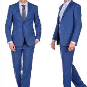 Bravemen 2 piece suit 40S/34W blue new
